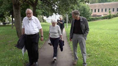 Franz Fink und Hildegard Heissl mit Peter Arlt | Unterwegs in Linz #11