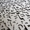 Blick in die Ausstellung im aut, Ruedi Baur: "Alpine Gefahr" oder "Typographische Gefahrenzone", Detail Boden, Foto: ruedi baur integral