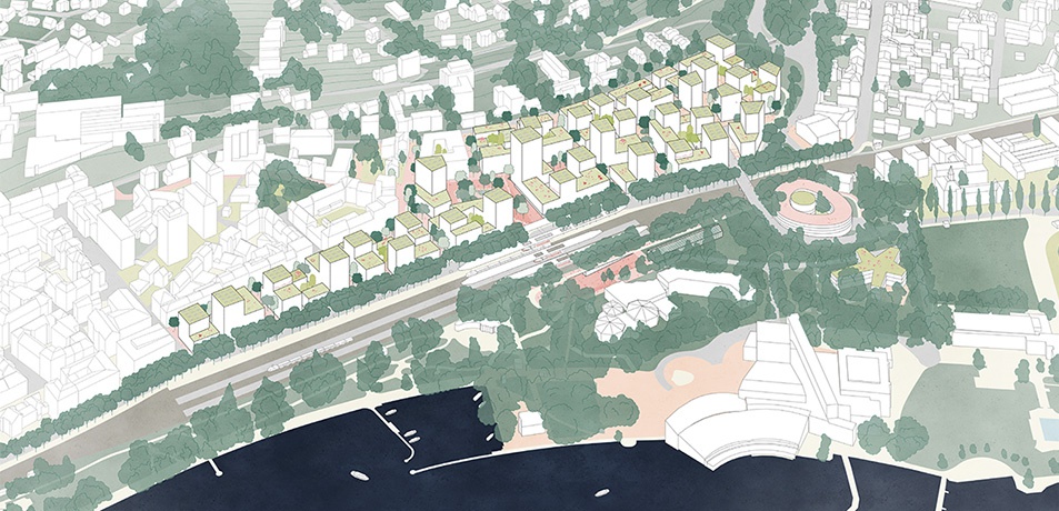 Wettbewerb Bregenz Mitte – © StudioVlayStreeruwitz, bauchplan, con.sens Wettbewerb Bregenz Mitte