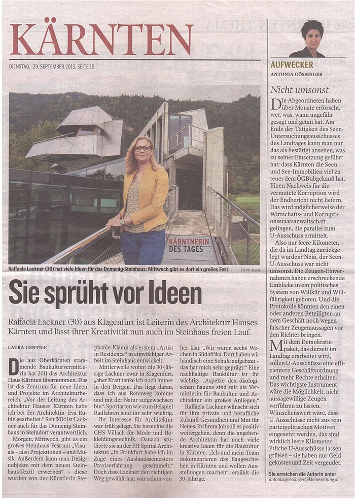 Kleine Zeitung_2015.09.29_Raffaela Lackner