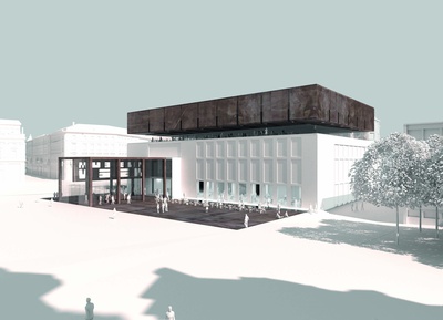 WIEN MUSEUM NEU: Winkler + Ruck mit Certov Architekten – Rendering Aussen (Winkler_Ruck_Certov)