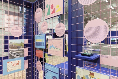 Ausstellungsansicht "Boden für Alle", Architekturzentrum Wien – © Foto: Lisa Rastl Ausstellungsansicht "Boden für Alle", Architekturzentrum Wien