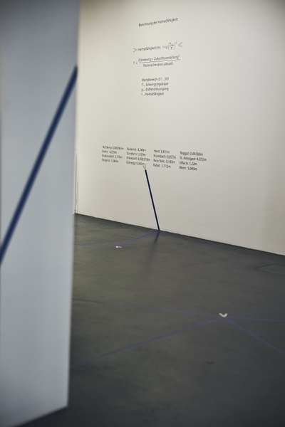 Kunst in der Lesezone im vai | Judith Saupper: Berechnung der Heimatfähigkeit