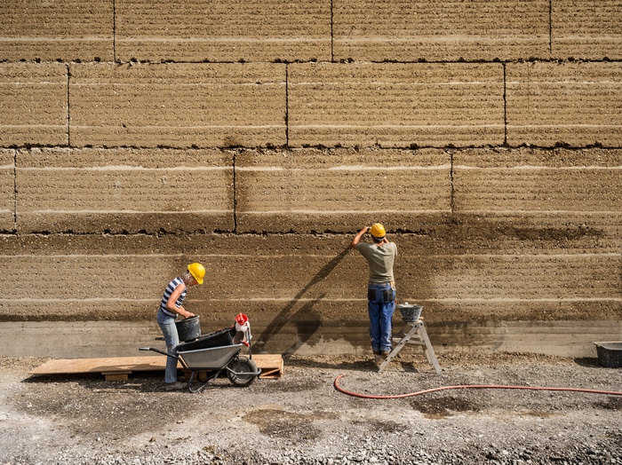 Ricola Kräuterzentrum, Architektur: Herzog & de Meuron, Lehmbau: Lehm Ton Erde Baukunst