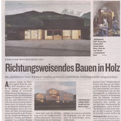 Kleine Zeitung_2015.10.16_Richtungsweisendes Bauen in Holz