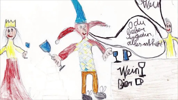 Die 1a Klasse der Mittelschule Schendlingen präsentiert die Ballade vom lieben Augustin, Video 2021, Foto: © Mittelschule Bregenz Schendlingen