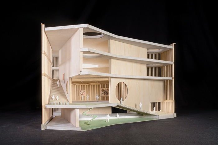 Kinderkunstlabor St. Pölten, Schnittmodell Wettbewerb – © Schenker Salvi Weber