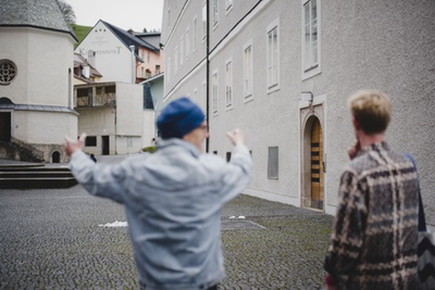 Phineas Harper und Wolfgang Feyferlik bei der Besichtigung der Basilika und des Geistlichen Haus Mariazell – © Angela Lehner – HDA Phineas Harper und Wolfgang Feyferlik bei der Besichtigung der Basilika und des Geistlichen Haus Mariazell