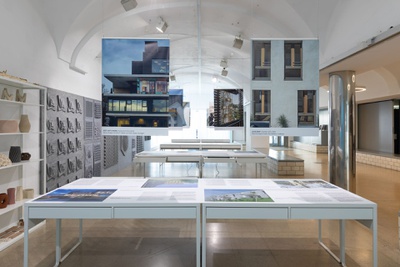 Ausstellungsansichten "Fortschritt zu Wohnbau"