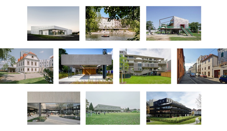 Tierklinik Thalerhof, Feldkirchen bei Graz, Studio Emmerer, 2021 © Simon Oberhofer | Stadtbootshaus, Graz, KUESS Architektur, 2021 © pierer.net | Club Hybrid, Herrgottwiesgasse Graz, Pretterhofer Arquitectos & Michael Rieper, 2021 © Wolfgang Thaler | Albert Schweitzer Institut, Graz, Christian Andexer, Johann Timmerer-Maier, 2021 © Lorenz Andexer | Einsegnungshalle St. Peter Stadtfriedhof, Graz, HOFRICHTER-RITTER Architekten, 2021 © Karl Heinz Putz | Kiubo 1.0, Starhemberggasse, Graz, HOFRICHTER-RITTER Architekten, 2021 © Karl Heinz Putz | Wohnen Griesgasse, Graz, Christian Andexer, 2020 © Peter Eder | Atelier Martin Auer, Graz, j-c-k, 2021 © Schreyer David | VS Graz-Neuhart, Graz, dreiplus, 2021 © Schreyer David | König Franz, Graz-Geidorf, Pentaplan, 2021 © Paul Ott Tierklinik Thalerhof, Feldkirchen bei Graz, Studio Emmerer, 2021 © Simon Oberhofer | Stadtbootshaus, Graz, KUESS Architektur, 2021 © pierer.net | Club Hybrid, Herrgottwiesgasse Graz, Pretterhofer Arquitectos & Michael Rieper, 2021 © Wolfgang Thaler | Albert Schweitzer Institut, Graz, Christian Andexer, Johann Timmerer-Maier, 2021 © Lorenz Andexer | Einsegnungshalle St. Peter Stadtfriedhof, Graz, HOFRICHTER-RITTER Architekten, 2021 © Karl Heinz Putz | Kiubo 1.0, Starhemberggasse, Graz, HOFRICHTER-RITTER Architekten, 2021 © Karl Heinz Putz | Wohnen Griesgasse, Graz, Christian Andexer, 2020 © Peter Eder | Atelier Martin Auer, Graz, j-c-k, 2021 © Schreyer David | VS Graz-Neuhart, Graz, dreiplus, 2021 © Schreyer David | König Franz, Graz-Geidorf, Pentaplan, 2021 © Paul Ott