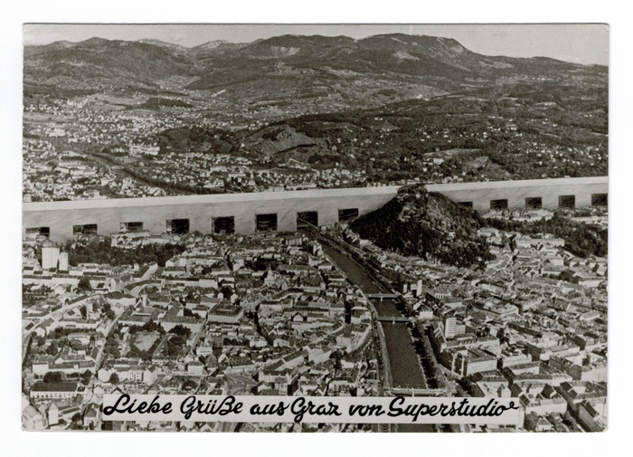 Superstudio, Liebe Grüße aus Graz von Superstudio (Ansichtskarte), 1969