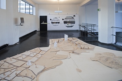Blick in die Ausstellung "Rainer Pirker: architeXtures" im aut
