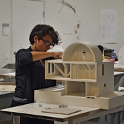 Arbeit am Modell eines Hauses von Kazuo Shino­hara in Uehara, Tokyo (1973 – 76), 2012
