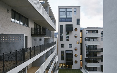 Anerkennung des Landes Tirol für Neues Bauen 2018: Wohnbebauung F49, Innsbruck, 2013 – 2016