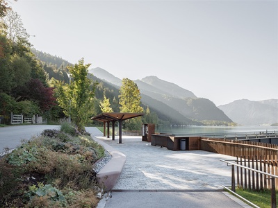 Schiffsanlegestellen Pertisau und Scholastika, Pertisau am Achensee und Achenkirch am Achensee, 2023 – 2025 (Architektur: ao-architekten)