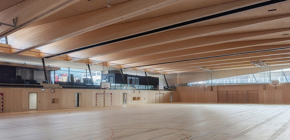 Dreifachturnhalle, Neu-Rum – © Mario Gasser Dreifachturnhalle, Neu-Rum