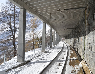 Galerie Grüm, Berninabahn – © Gianfranco Bronzini Galerie Grüm, Berninabahn