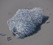 Emotion in Architecture: 1:1 Modell der parametrischen Wandkonstruktion eines Pavillons von Studierenden