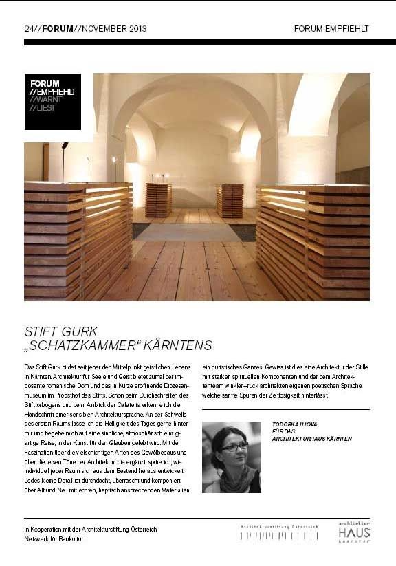 E-Forum empfiehlt_Nov 2013_Stift Gurk „Schatzkammer“ Kärntens