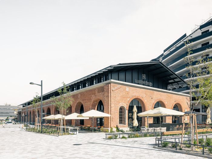 AllesWirdGut X waterdrop®, Umbau Gösserhalle, 2023, Das neue Headquarter von waterdrop®, Foto: © tschinkersten fotografie