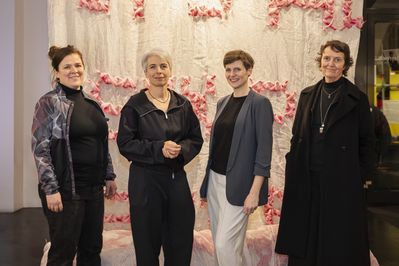 Veronika Platz (Kuratorin & Produktionsleitung afo), Katharina Cibulka (Künstlerin), Christina Kragl (afo), Sabine Pollak (Kunstuniversität Linz)