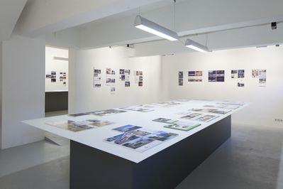 Blick in die Ausstellung "Neues Bauen in Tirol 2012"