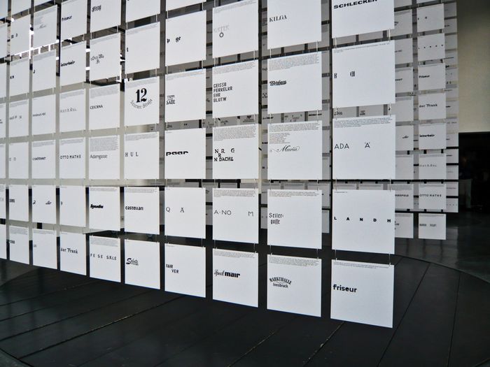 Installation "Alphabet Innsbruck" im aut, © aut