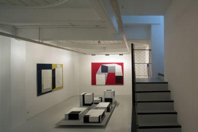 Blick in die Ausstellung "Arthur Salner: Raumbilderwelten" im aut