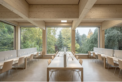 SWAP Architektur in Zusammenarbeit mit Delta Projektconsult: Universität für Bodenkultur, Ilse Wallentin Haus, Wien, 2020, Bibliothek © Foto: Hertha Hurnaus