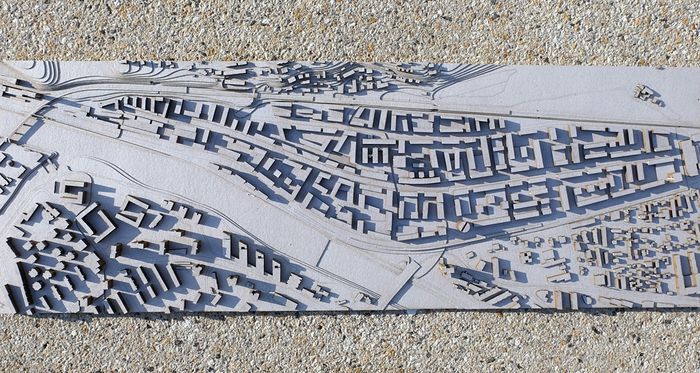 LORENZATELIERS, Gewerbegebiet Mühlau / Arzl in Innsbruck, Modellfoto Vision