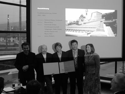 Preisverleihung "Auszeichnung des Landes Tirol für Neues Bauen 2004"