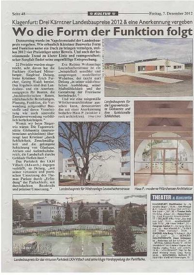 Kärntner Krone_07.12.2012_Wo die Form der Funktion folgt