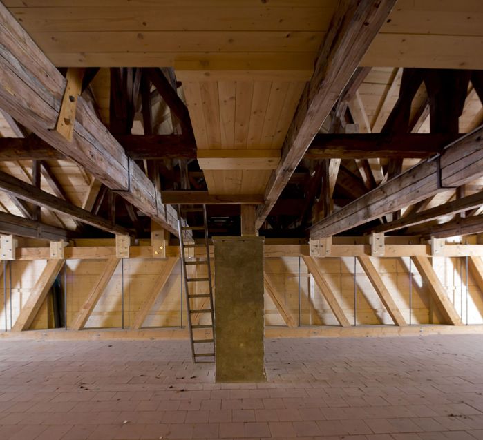 Stift Stams, Dachstuhlkonstruktion Bernardisaal