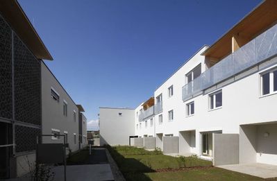 Wohnanlage Leutschacherstraße – Planung: Architektin Mag. Eva Rubin, 
Bauherr: Kärntner Siedlungswerk