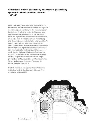 Einführungsseite Sport- und Kulturzentrum Seefeld
