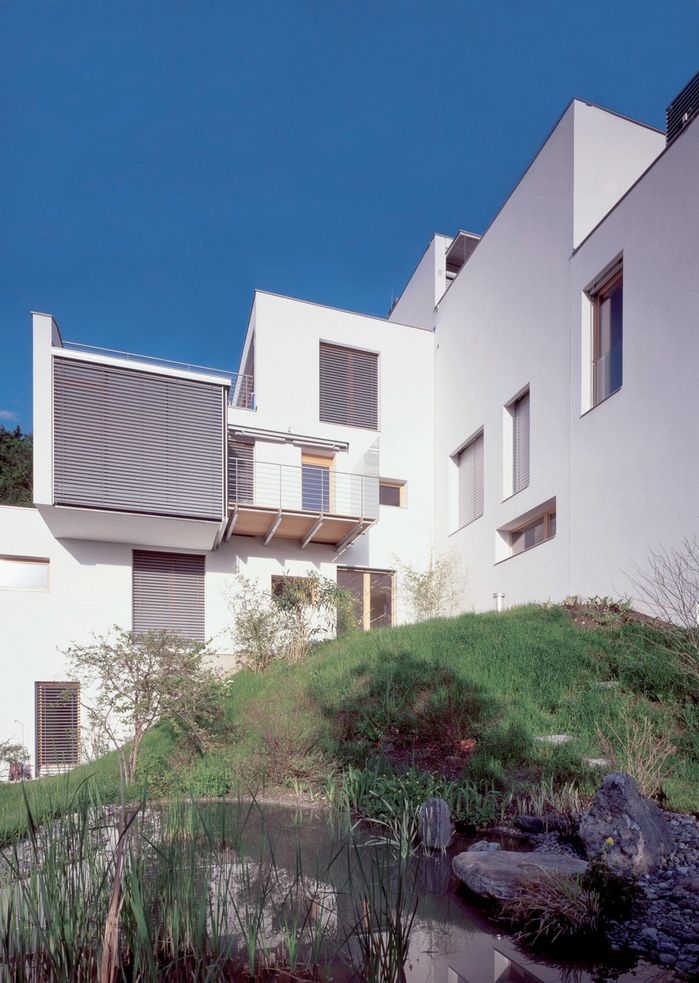 Anerkennung des Landes Tirol für Neues Bauen 2002: Wohnanlage Patscherstraße, Igls, 1998-2001 (Architektur: Johann Obermoser)