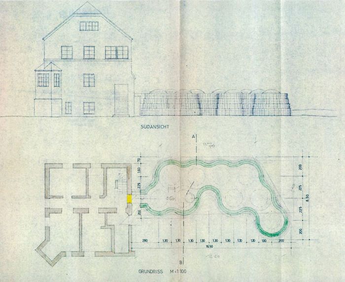 Grottenbad Flora, Einreichplanung