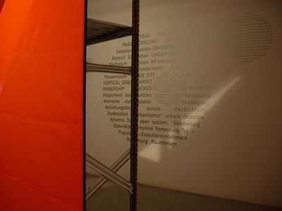 Blick in die Ausstellung "Rainer Pirker: architeXtures" im aut