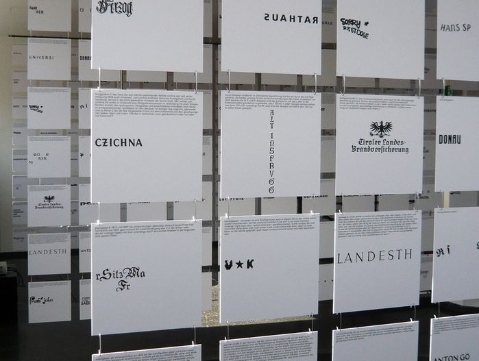 Installation "Alphabet Innsbruck" im aut, © aut