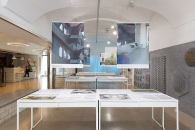 Ausstellungsansichten "Fortschritt zu Wohnbau"