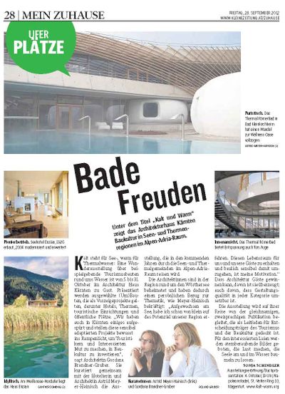Kleine Zeitung_28.09.2012_ Bade Freuden