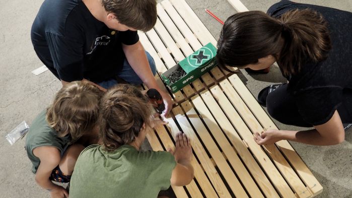 Pro Bono Projekt MeetEinander, Umsetzungsworkshop mit Kindern im Kinderdorf Vorarlberg, Bregenz, Foto: © Ellena Neff, 2022