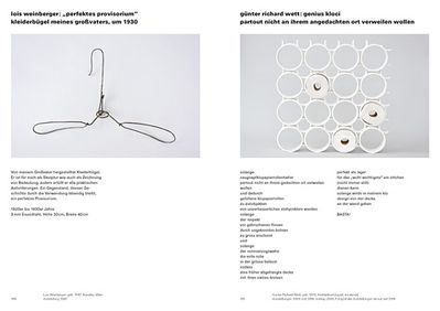 Beiträge von Lois Weinberger - "Perfektes Provisorium" und Günter Richard Wett "Genius Kloci"
