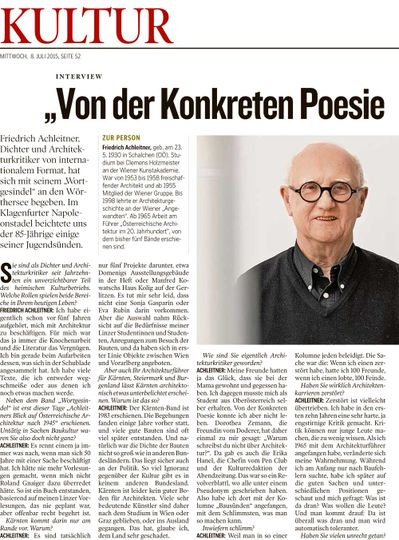 Kleine Zeitung_2015.07.08_Von der Konkreten Poesie...