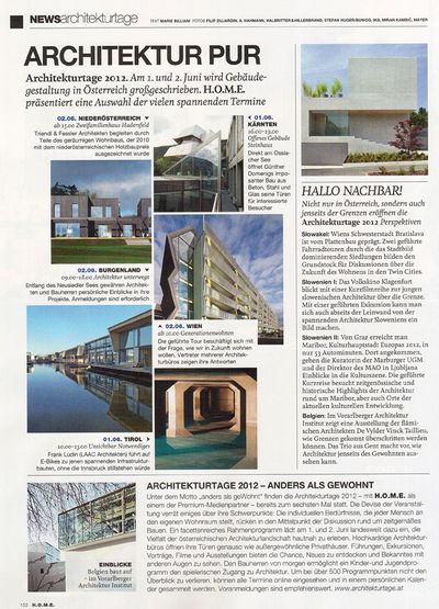 H.O.M.E._Mai 2012_ARCHITEKTUR PUR