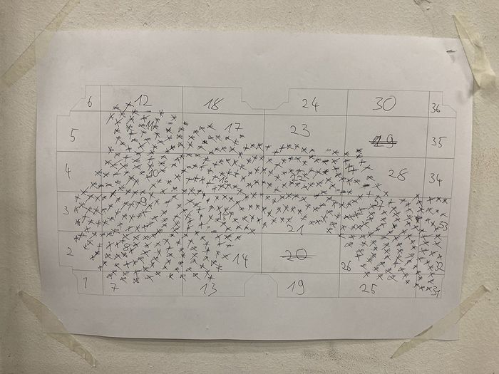 Installation "Viel TamTam um Nichts", Skizze Decke