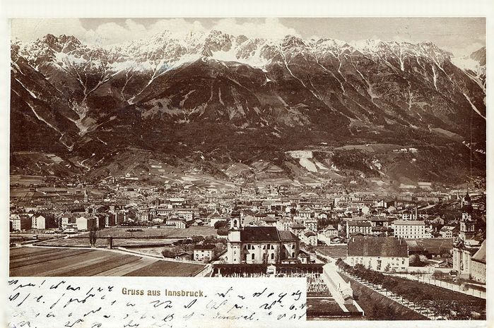 Historische Postkarte mit der Kastanienallee