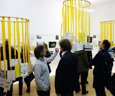 Ausstellung „My favourite project. Unerhörte Projekte von Salzburger ArchitektInnen“, im Initiative Architektur Salzburg im Künstlerhaus; Foto: Initiative Architektur