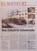 Kleine Zeitung_2016.01.08_ Neuer Zufluchtsort für Schwerkranke