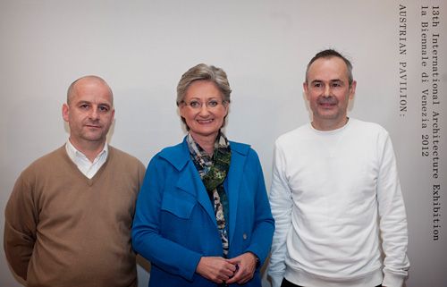 Pressekonferenz – Arno Ritter, BM Claudia Schmied, Wolfgang Tschapeller
Pressekonferenz, 2. März 2012